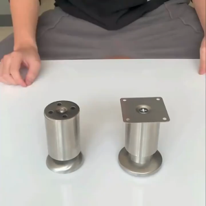 【Free Screws】6-30cm Adjustable Furniture Legs Sofa Support Legs Cabinet Stainless Steel Support Replacement Feet