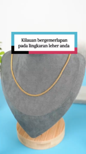 RANTAI LEHER Murah Simple Saduran Emas 24K Zhulian