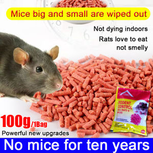 💥Dont die in the room Rat killer poison💥 big rat killer poison pellet Rat killer poison Rat lure that mice like to eat Pellet 100g rat poison killer powder Plant extracts Harmless to people and pets rat trap catcher lason sa daga