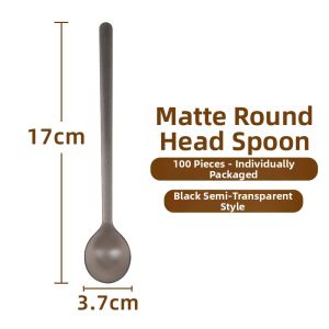 YUESHITANG | Long-handle Disposable Plastic Spoon For Commercial Use