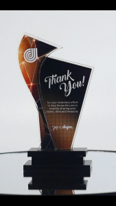 Jay C. Designs Acrylic Plaque Trophy Award Customized Personalized 8016