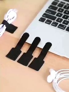 Cable Organizer Tidy Management Clips Cable Holder USB Cable Winder Desktop headphone Wire Velcro Cable Ties