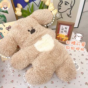 Happy Puppy Pillow Doll Dog Plush Toy for Girls Sleeping Leg-Supporting Cushion Sleep Hug Doll Puppet Doll