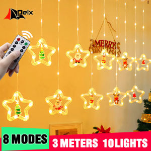 christmas lights Curtain String Light with 8 Modes for Outdoor Home Garden Wedding Party Decoration