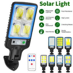 READY Lampu Taman Jalan Pagar Tenaga Surya Outdoor Solar Sensor Plus Remote Outdoor Tenaga Matahari