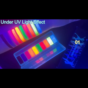 Glow In The Dark Face Body Paint 10 Colors Water Activated Neon Palette Makeup UV Light Eyeliner Party Makeup Halloween