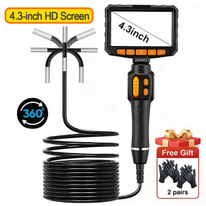 HD 1080P 360° Rotating Lens Endoscope 6MM With 4.3/5-Inch Screen Automotive Mechanical Industrial Endoscope for Automotive