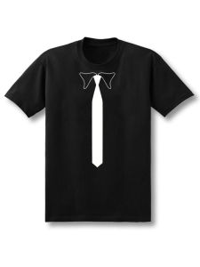 Movie Liu Haoran Qin Style Casual Short Sleeve Fake Tie