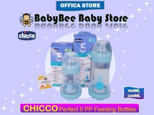 CHICCO Perfect5 PP Feeding Bottle [BLUE] - 150ML / 240ML