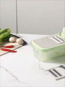 [Ready Stock] Pemotong Sayur Pelbagai fungsi 5 IN 1 Penghiris Sayur Keluli Tahan Karat/Vegetable Cutter