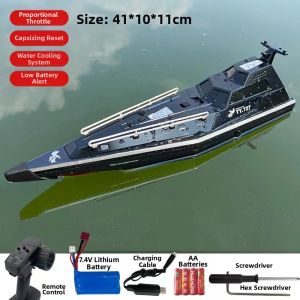 High-Speed Turbo Charged RC Boat Model Not Easy to Capsize