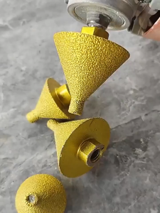 AN Roda Gerinda Busur Kepala Pemangkasan Ubin Kuarsa Kepala Poles Penggiling Sudut COD