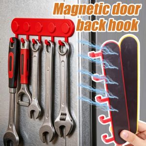 4Pcs Strong Magnetic Door Hook Non-marking Fridge Hook Kitchen No Drilling Required Storage Rack For Keys Hats Bags Coat Hook