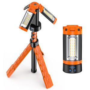LED Folding Camping Lantern with Bright Light and Power Display Portable Emergency Light for Hiking and Camping