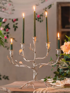 Vintage Retro Antique Tree-shaped Multi-head Candle Holders for Ambience Decoration
