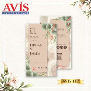 (Isi 100 pcs) Blangko Kertas Undangan Pernikahan AVIS 119 Harga Termurah Gratis File Setting