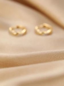 ต่างหูอิตาลี 18k 99.9% ทองจริงโอปอลวงกลมเพทายเครื่องประดับเครื่องประดับผู้หญิงของขวัญวันเกิด hypoallergenic