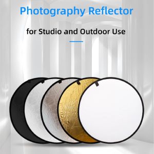 RF01 5in1 Collapsible Round Photography Reflector Photo Studio Outdoor Light Diffuser Multi-Disc With Carry Bag 30/60/80/110cm