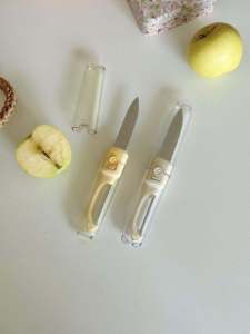 Portable 2-in-1 Fruit Peeler Cute Kitchen Tool Multi-Function Home Dormitory Use Easy to Carry Small Appliance for Cooking