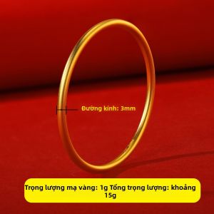 FANSIRUI | Vòng Tay Bạc Mạ Vàng Matte Chắc Chắn cho Nữ