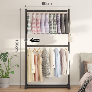 Clothes Hanger Bold Indoor Home Floor Clothes Rack Balcony Drying Clothes Fantastic Product for Dormitory Double Bedroom