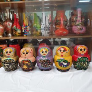 Bộ 3 Búp bê Nga sơn mài cao cấp Thanh Bình Lê quà tặng ý nghĩa trang trí bàn kệ tủ nhà cửa văn phòng đựng trang sức bánh kẹo