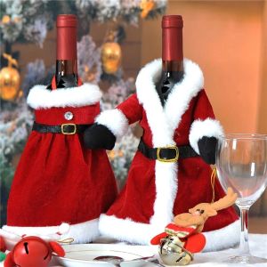 YESPERY Christmas Gown Soda Bottle Cover Newest Dress and Coat Design Sets Xmas Party Decorations