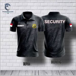 Kaos Wangki Drifit Embose SECURITY Lengan pendek Pria
