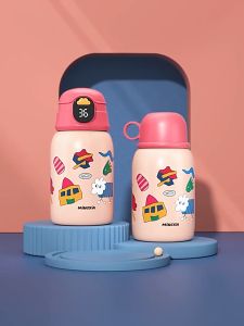 500ml/600ml Children Vacuum Flask 316 Stainless Steel Temperature Display Multipurpose Bottle Cap