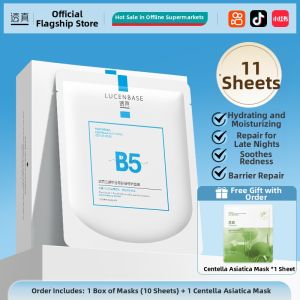 Lucenbase | Hydrating & Moisturizing B5 Mask with Centella Asiatica for Night Repair Brightening & Yellow Tone Reduction