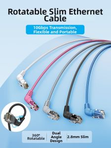 Bendable 360 Degree Rotating Category 6 Ethernet Cable