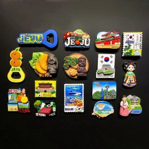 Creative Tourist Souvenir Magnetic Refrigerator Pads Seoul Tower Gwangalli Bridge Cheonggye Plaza Magnets Decorative Artifacts