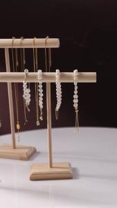 Giá Đỡ Trưng Bày Trang Sức Hình Chữ T Bằng Gỗ Nguyên Khối 1 Chiếc Giá Đỡ Vòng Tay Dây Chuyền Bậc Thang Đồ Thủ Công Mẫu Nail Art Giá Đỡ Mẫu Chất Liệu Gỗ