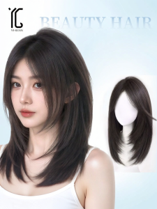 Tóc giả tự nhiên dài trung bình với công nghệ nano thiết kế liền mạch có lưới