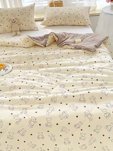 [เส้นด้ายใยถั่วเหลืองสองชั้นผ้านวมฤดูร้อนแม่และเด็กเกรดนุ่มขี้ผึ้งฤดูร้อนผ้านวมเย็นฤดูร้อนเครื่องปรับอากาศผ้านวมล้างทำความสะอ]