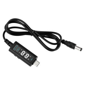 diymore | USB/Type C Boost Cable DC 5V to 12V 20V Adjustable Voltage Converter with Alloy Connectors for Router Laptop Fast Charging