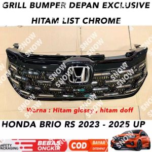 Grill Bumper Depan Brio RS 2023 2024 2025 Exclusive Hitam List Chrome