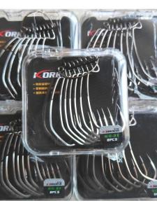 Komar High Penetration Three-Edged Wide-Waist Enhanced Thick Fishing Hooks Curved Shank Hooks Soft Bait Hooks Outdoor Camping Gear