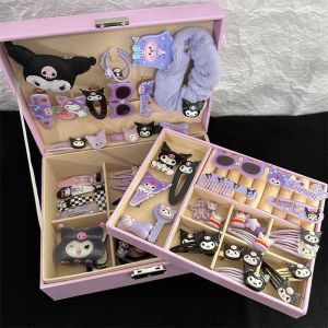 ชุดเครื่องประดับผมสุดน่ารัก ชุดผู้หญิง ราคาพิเศษ กล่องบลูดี้สีชมพู คลิปผม ยางยืด หัวเข็มขัด ตกแต่งผม ของเล่นสำหรับเด็ก