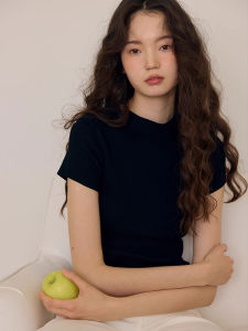 Áo Thun Nữ Tay Ngắn Màu Tím Cổ Điển Kiểu Pháp Áo Ngắn Ôm Vừa Vặn Mặc Trong Mùa Hè Áo Khoác Ngoài Màu Tím