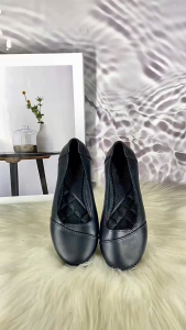 Black School shoes for women work office flat sandals 903 -1