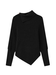 KBVVR | Irregular High-neck Bat-sleeve Sweater Thicker for Autumn Winter