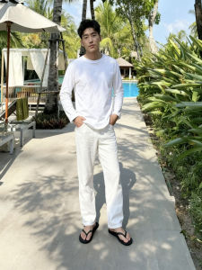 Mens Holiday Sandals Casual Flat Bottom Plastic Thong Slippers for Beach Travel Leisure Pure Color Everyday Wear