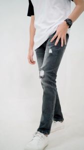 Otsky X Cavier Celana Jeans Pria Washing Phoenix Grey X WDY01 Slim fit
