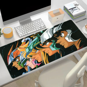 Bandai | Large Gaming Mouse Pad Gamer Home Computer HD Mousepad Saint Seiya Cool Anime Keyboard Pad Rubber MousePad Non-slip Carpet