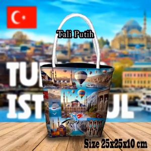 NEW ALVYSTREET | Tas Totebag Mini Tali Sumbu | Motif Turkey Cappadocia | Printing High Quality | Tanpa Label Made In Atau Watermark | Grosir | 5 Motif Gambar