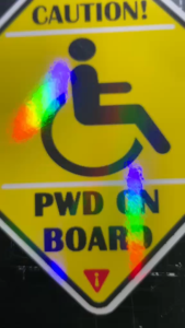 PWD ON BOARD STICKER LOGO PREMIUM QUALITY STICKER BUY 1 TAKE 1 (waterproof scratch proof non faded)