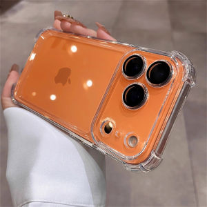 Luxury Electroplate Shockproof Transparent Phone Case For iPhone 18 17 16 15 14 13 12 Pro Max Plus Air Clear Bumper Cases Cover