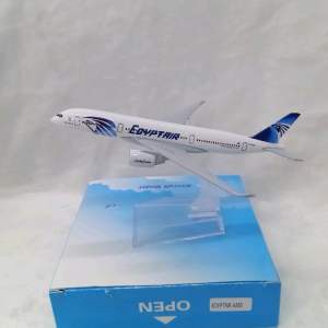 EgyptAir A350 Model Aircraft - Detailed Replica with Blue and White Livery - Perfect for Collectors and Aviation Enthusiasts