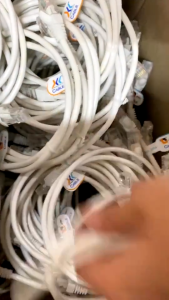 สาย แลน LAN YIDA Network cable  CAT5E Indoor UTP สำเร็จรูปเข้าหัวพร้อมใช้งาน สีขาว ความยาว 1m -100m.